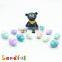 Silicone Teething Necklace Accessories Animal Pig Baby Silicone Beads