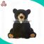 18 inch Sitting black plush animal realistic stuffed bear