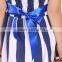 wholesale the St patrick day kids clothing ,blue sleeveless new design baby dress, boutique fancy girls stripe dress MC60030303