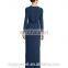 High quality elegant blue pictures of long ladies wedding gown