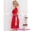 Best selling red fashion lace detailed fat size women party dress