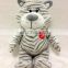 Big Brand Cartoon White Tiger Soft Toy With Red Heart Promorion Gift Custom Stuffed Tiger Plush Toy