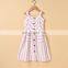 A0168# girls dress 2020 summer cotton sleeves Striped clothes kids dress