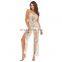 Bohemian Beach Long evening Dresses jumpsuits Chiffon Deep V Neck  Sleeves appliques Dress Boho Summer strapless dress suits