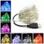 Fairy Lights Battery Operated USB 5M 50 LEDs Halloween Christmas Lights Silver Copprt Wire Firefly Lights for DIY Decor