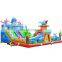 Children Funny Shark Castle Slide Park Inflatable Bouncy Trampoline Fun City Playground, Inflatable Amusement Park Slider