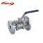 DN100mm 3pc stainless steel flanged end ball valve