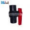 High quality plastic fitting red handle grey color upvc compact ball valve for swimming pool