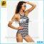 Pretty Quality Casual Halter -neck Lady Backless Print One-Piece Swimwear