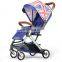 Portable Light weight Baby Stroller Export To Poland With PU leather handrail