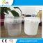 3L round plastic bucket with lid, steel handle, plastic barrel and pail