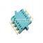 High quality  LC APC UPC Duplex multi mode OM3 Quad Fiber Optic Adapter Fiber Connector