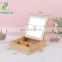 2021 Touch Sensor Custom Battery Lighted Makeup Led Mirror with bamboo