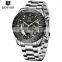BENYAR 5120 Mens Luxury Brand Fashion Blue Watches Stainless Steel Chronograph Male Clock Watch Men
