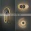Modern Nordic Creative Sconce Light Room Background Art Clock LED Wall Lamp