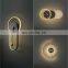 Modern Nordic Creative Sconce Light Room Background Art Clock LED Wall Lamp