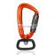 JRSGS Good 4KN Colorful Auto Locking Aluminum Swivel Carabiner Snap Hook For Dog Leash 7801D2TN