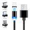 Wholesale Newest 360 Degree Straight Magnetic Data Cable LED Light USB Cable 2.1A For Phones