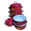 6pcs Vitreous Enamel Pot