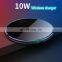 Wireless charger 10W fast charger  glass surface  QI  Wireless  phone charger plates wireless for iphone
