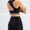 Tiktok Hot Sexy High Neck Shockproof Sports Yoga Bra Girls Gym Fitness Wear Bra Top Custom Logo Clothes For Women