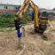 1-3 ton mini excavator earth drill using auger drill earth