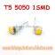Top quality led Colorful Car Interior Led Light 12V T5 5050 1SMD auto led lamp