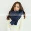 New Design Korean Young Lady Fashion Stripe Knitted Woolen Scarf
