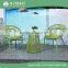 2016 new design modern bamboo green outdoor rattan garden furniture round wicker chairs