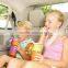Factory Produce FDA BPA Free Snackeez Plastic 2 in 1 Kids Travel Snack Drink Cups With Straw