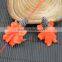 LFD-0020B DIY Orange Shell Flowers Pave Rhinestone Crystal Connectors Beads For Making Charm Bracelet Necklace