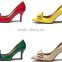 Pointed Toe Women Heels! Genuine Leather Bow Pump Shoes Woman Heels! Stiletto Heels Lady Shoes