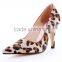 cut low heel shoes finger toe shoes sexy leopard stiletto women shoes small order ladies pump low heels shoes