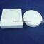 Absorbent white blank matt ceramic coaster with cork back