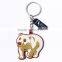 Promotional Wolf Custom Design Rubber Keychain Making