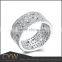 CYW high quality 925 silver white gold plating big cocktail ring