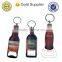 Hot design 3d effect custom shape bottle opener keychain with cheap price