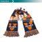 Plain Color Jacquard Custom Fashionable Scarf With Fringes