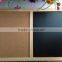 Wooden combination board half black board half cork board