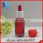 glass transprant red bottle 30ml for essential oil e juice e liquid