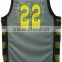 Camo sublimated breathable fabric basketball uniform custom