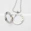 DIY stainless steel silver Pendant Photo Frame photo locket pendant necklace