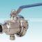 sanitary stainless steel 3A/SMS/ISO/DS welded butterfly-type ball valve