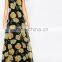 New Arrival Woman Print Flower Long Party Evening Cocktail Dress