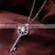 Marvelous gorgeous splendid posh copper pave key pendant delicate necklace