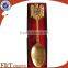 Zinc alloy high quality pearl gold soft enamel spoon/metalspoon