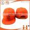 Hot selling hip pop flat brim snapback cap 3D embroidery PU leather brim snapback cap