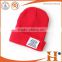Factory price! China manufacturer bulk 100% acrylic custom woven label simple beanie