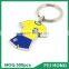 China Supplier two sided soccer golf souvenir printing promo keychain