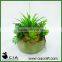 Hot Artificial Mixed Potted Plants Arangement in Concrete Barrel Pot